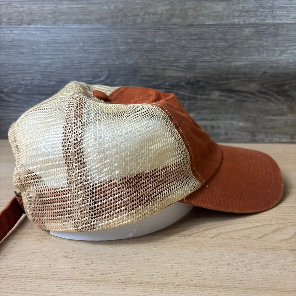 Camp Saint Christopher Hat Cap Strap Back‎ Orange Adjustable